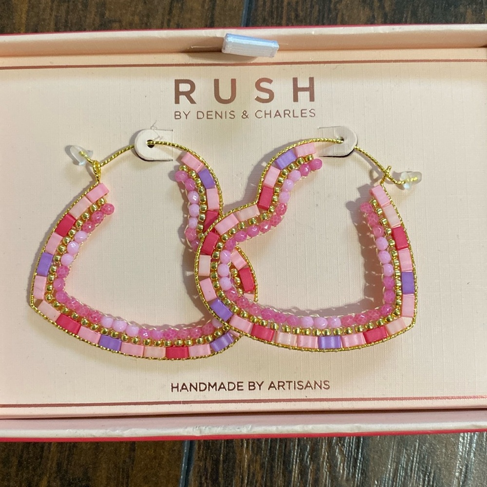 Rush heart earrings